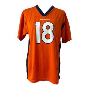 Denver Broncos Boy’s XL Manning Jersey Shirt NFL Orange Short Sleeve